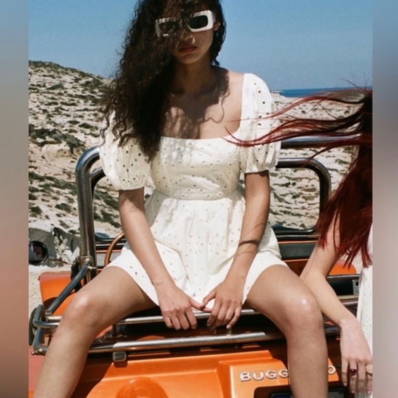 ZARA DRESS WITH CUTWORK EMBROIDERY SIZE L 0881/318 - Picture 9 of 12